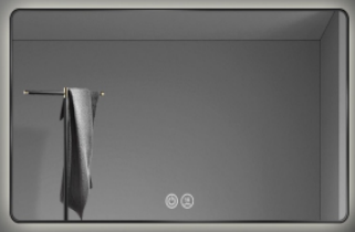 Black aluminum frame LED Bathroom Mirror - CASF1 (RRP $290)