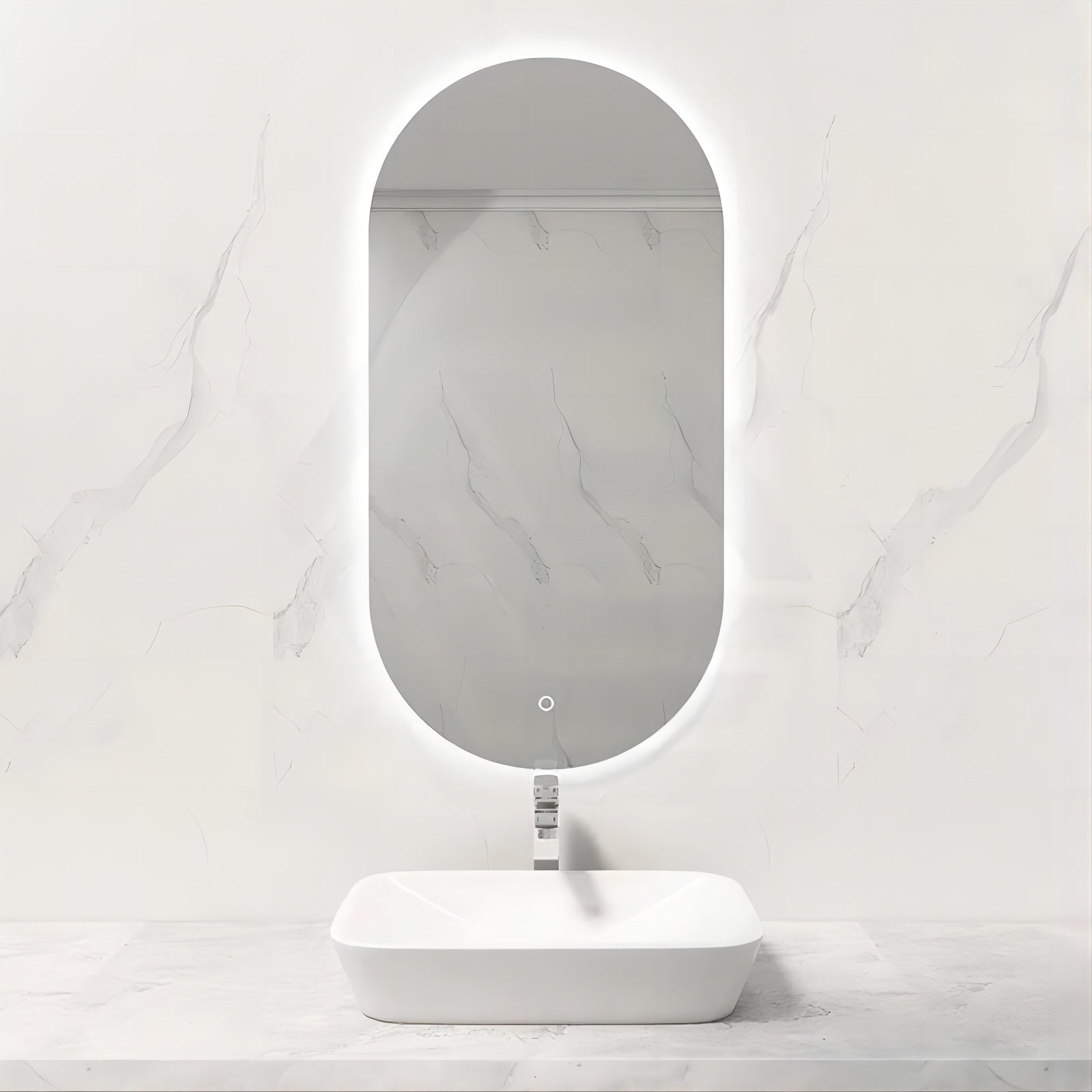 Frameless LED Demisting Bathroom Mirror - O5010B (Bluetooth)